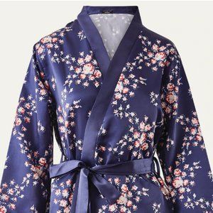 Morgan Lane Allie Robe • Plus Size • Navy Floral
